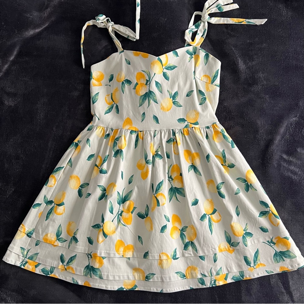Francesca’s Lemon Print Dress